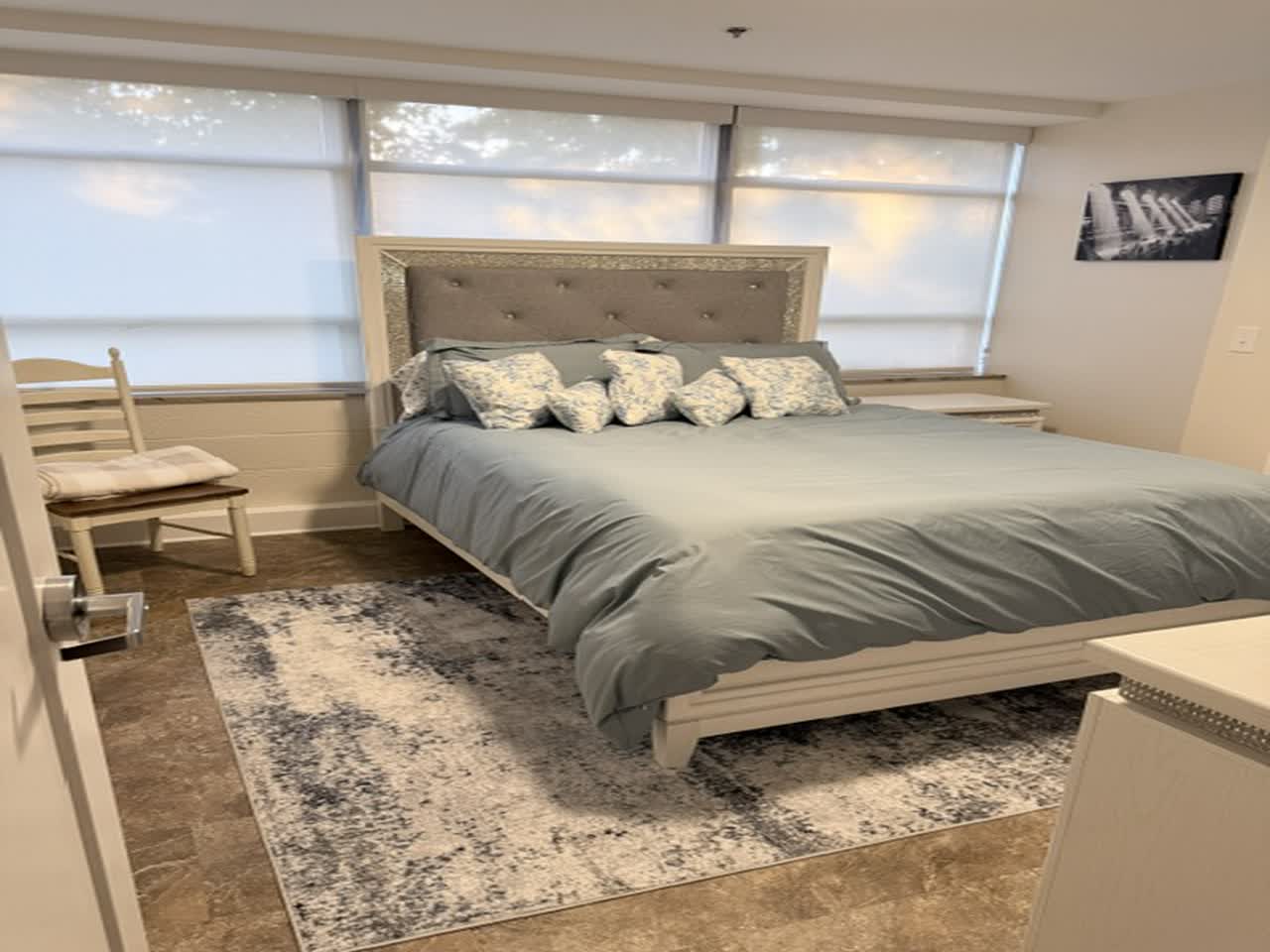 Bedroom with king bed